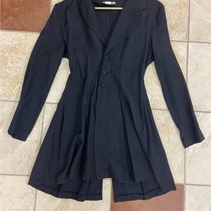 Vintage 80’s Pleated Black Jacket / Skirt